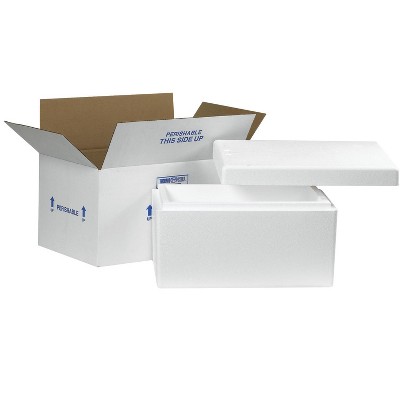 The Packaging Wholesalers Insulated Shipping Kits 17" x 10" x 8 1/4" White 1/Case 245C