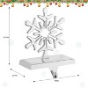 Snowflakes Christmas Stocking Hanger 4 Pack Metal Stocking Holder Stand Sturdy Hook Christmas Ornaments - 2 of 4