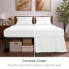 Queen Size Bed Skirt - 15 - Inch Pleated Dust Ruffle - White 60" X 80" - 3 of 4