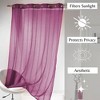 Evideco French Home Goods Sheer Curtain Panel with Stripes, Light & Airy Drapery, Ideal for Home Decor, 95 x 55 Inches - 2 of 4