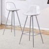 SKRAN Stylish And Comfortable Upholstered Bar Chairs With Metal Legs, Water-Resistant PU Leather,Small Size,Easy To Install For Kitchen,Terrace - 2 of 4
