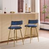 Karl Home Cream Thick Padded Cushion Metal Legs Modern Bar Stool - 4 of 4