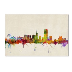 22" x 32" San Francisco California by Michael Tompsett - Trademark Fine Art: Gallery-Wrapped Canvas - 1 of 4