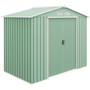 Outsunny Metal Storage Shed Organizer, Garden Tool House with Vents and Sliding Doors for Backyard, Patio, Garage, Lawn - 1 of 4