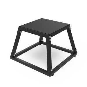 Plyometric Jump Box, 12 Inch Fitness Exercise Platform, Anti-Slip Step Up Box, Jumping Box for Home Gym Strength Training Workout, Black - 1 of 4
