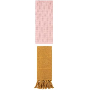 REGALWOVEN 2 Packs Cotton Soft Absorbent Tassels and Waffle Hand Towel - 1 of 4