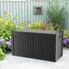 Lirago 150 Gal 568L Outdoor Storage Box with Lid Weatherproof Polypropylene Resin UV Protected KD Design Black - 3 of 4