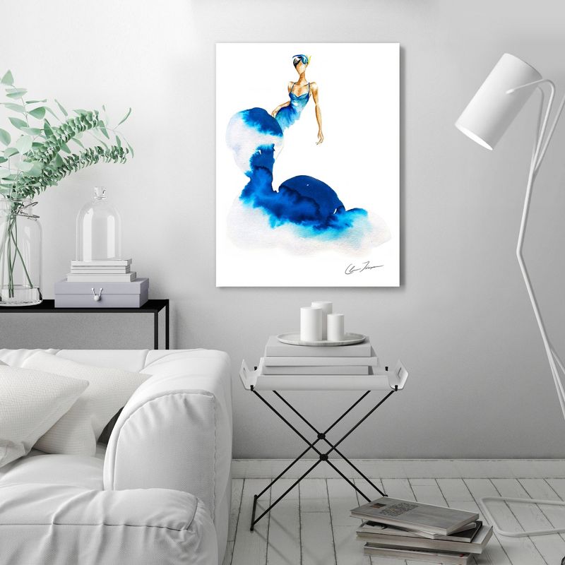 Americanflat Abstract Modern Wall Art Room Decor - Blue Smoke by Claire Thompson, 2 of 7
