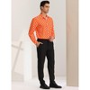 Lars Amadeus Men's Button Down Long Sleeves Casual Polka Dots Print Shirts - 4 of 4