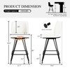 Bekrvio 26" Swivel Counter Height Bar Stools with Back-Faux Leather/Velvet Upholstered, V-Shaped Metal Legs-Modern Counter Stools for Kitchen Island - 4 of 4