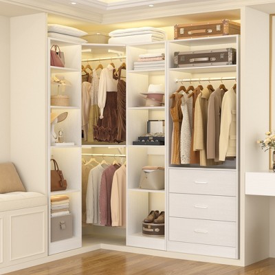 Aheaplus Freestanding Closet Organizer System with 3 Drawers