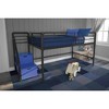 Twin Jamie Junior Loft bed with Storage Steps Black - Room & Joy - image 3 of 4