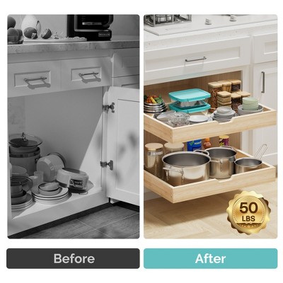 HomLux Pull Out Cabinet Organizer with Soft Close 16.5-W x 21-in D Cabinet Drawers Slide Out for Kitchen Base Cabinet — фото 6