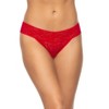 Felina Stretchy Lace Low Rise Thong - Sexy Underwear for Women, Thongs for Women, Seamless Panties for Women (6-Pack) - 2 of 3