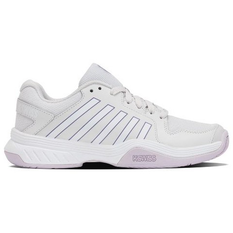 Женские кроссовки K-Swiss Court Express Pickleball Shoe (Nimbus Cloud/White/Purple Haze), цвет: Белый