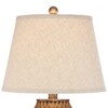 360 Lighting Accent Urn Table Lamp with USB Charging Port 22" High Warm Bronze Drum Shade for Living Room Desk Bedroom House - 4 of 4