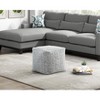 Square Pouf Chenille Fabric Upholstery Modern Ottoman, Footstool, Non-Slip Floor Pouf, Bean Bag Chair, 1pc Sitting Pouf - 4 of 4