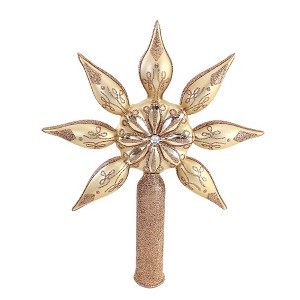 Blu Bom 12.0" Champagne Glitter Swirl Finial Finial Christmas  -  Tree Toppers - 1 of 3