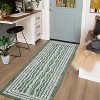 Fulvari Washable Hallway Runner Rug Modern Bordered Print Rugs Non-Slip Indoor Runners for Entryway Low Pile Area Rug Kitchen Waterproof - 3 of 4