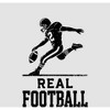 "Real Football" Sports Back to School Adult Crew Neck Short Sleeve Tee - 2 of 2