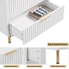 Zstar 47" Tall Fluted 5 Drawer Dresser for Bedroom, Deep Drawers - 4 of 4