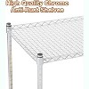 Heavy Duty  Wire Rack Cart On Wheels,Commercial Grade Rolling Utility Cart for Kitchen Pantry Steel Frame with Handle & Shelves - 4 of 4