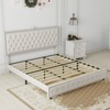 Okak Full Platform Bed Frame Upholstered Bed with Adjustable Height Headboard and USB Charger Music Speaker Star Projector Noise-Free - 4 of 4
