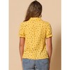 INSPIRE CHIC Women's Peter Pan Frilled Short Sleeve Floral Cotton Top - 4 of 4