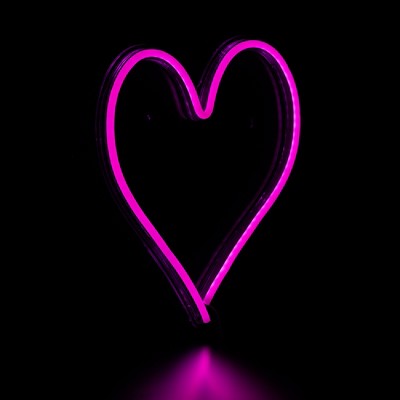 Pink Heart LED Neon Style Valentine's Day Sign