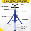 2500 LB Heavy Duty Pipe Stand, Pipe Jack Stand, Head Jack Stand with Portable Folding Legs, 28-52 in Height Adjustable 1/8 in-12 in Capacity - 2 of 4