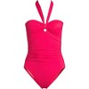 Lands' End Women's Slender Suit Multi-Way Bandeau High Leg One Piece Swimsuit - 3 of 4