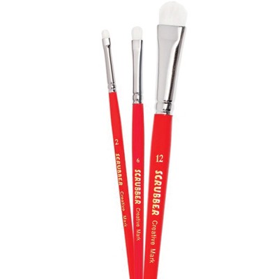 Creative Mark Scrubber Watercolor Brushes - Professional Watercolor Brushes for Scrubbing, Blotting, Re-Shaping Edges, and More!