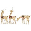 Christmas Reindeer Family Set of 3 Gold Fabric, steel Large - 2 of 4