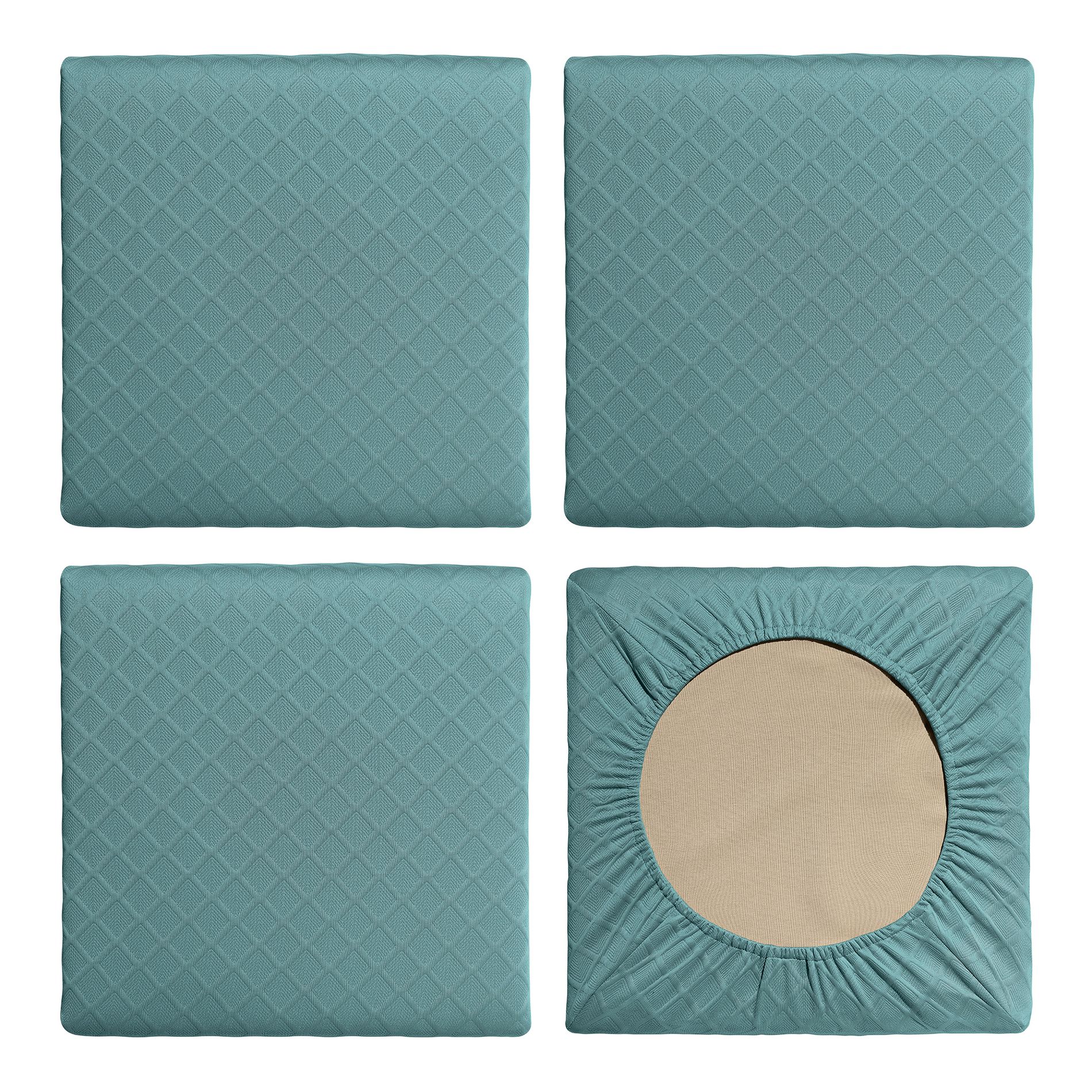 ARDEN Elastic Seat Pad Cushion Cover (4-Pack), Stretch Knit Patio Cushion Slipcover, Fade Resistant, Machine Washable