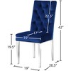 Meridian Furniture,Juno Navy Velvet Dining Chair, Set of 2 - 3 of 4
