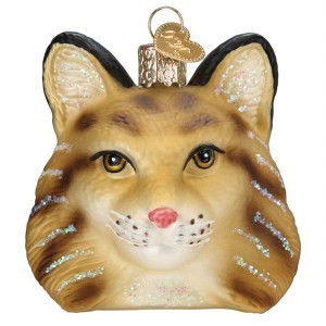 Old World Christmas Blown Glass Ornament for Christmas Tree, Bobcat Head (with OWC Gift Box) - 1 of 4