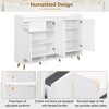 Sleek and Contemporary Shoe Cabinet with Adjustable Shelves, Minimalist Home Organizer with Solid Wood Legs, Storage Sideboard for Entryway - 4 of 4