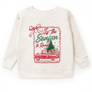 Tis The Season To Read Red Truck - Youth Graphic Sweatshirt - 1 of 4