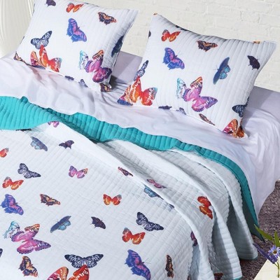 Mariposa Microfiber Pillow Sham King 20" x 36" Multicolor by Barefoot Bungalow