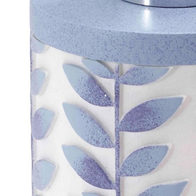 Periwinkle Blue and Purple Leaf Resin Lotion Dispenser