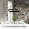 Hunter Fans 30" Saddlewood Ceiling Light Natural Iron Finish - 9-Light Chandelier for Farmhouse & Industrial Spaces - 2 of 4