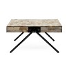 Vynxaria Handcrafted Wood Coffee Table - Modern Industrial Style with Unique V-Shaped Legs - 3 of 4