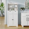 Hyleory Modern MDF Storage Cabinet with Adjustable Shelves - Versatile & Durable Home Organizer - 2 of 4