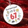 67 Meme Funny Christmas Ornaments 2025, 6 7 Ornament, Santa Ornaments for Christmas Tree - 4 of 4