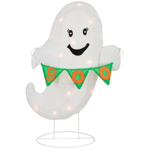 Vintage Target White Lit Foam Glitter Ghost Yard Decoration outlet Halloween Ghost