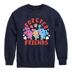 Boys' - Blue's Clues & You! - Magenta & Blue Graphic Long Sleeve Fleece Sweatshirt - 1 of 4