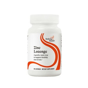Seeking Health Zinc Chewable, 15 mg of TRAACS® Chelated Zinc Bisglycinate, Immune Support, Natural Fruit Flavor, Vegetarian and Vegan(60 lozenges) - 1 of 4
