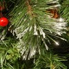 National Tree Company Crestwood Spruce 30 Inch Pre Lit Hanging Christmas Wreath with 200 Branch Tips, 50 White Lights, Pinecones, and Red Berries - 4 of 4