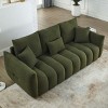 81" Teddy Fabric 3-Seater Sofa,Oversized Modern Upholstered Couch with Plush Backrest & Pillows for Living Room,Bedroom-Baofuwish - 3 of 4