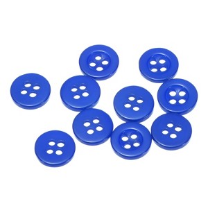 Unique Bargains Resin Craft DIY Round Flat 4-Hole Replacement Sewing Buttons 10 Pcs - 1 of 4